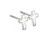Eden, LSE0528, earrings, cross, christening gift, silver, studs, childrens jewellery