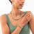 GeoCUBE® Iconic Necklace Silver-Green - 2838/10-0500