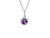 sterling silver, amethyst, february birthstone, claw set, necklace, stone set, 5006psilam