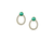 9carat yellow gold, earrings, post and butterfly, christmas gift, Emerald, may birthstone, stone set, 9299EYDE