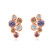 Bubble drop earrings, multicolour cubic zirconia, silver, elegance, - BUB-925P-201-CZ00