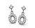 Unique and co, Sterling Silver, drops, oval, post and butterfly, cubic zirconia, sparkle, Earrings - ME-1006