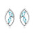 Silver Marquise shaped Earrings  - ME-1061