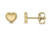 Classic stud earrings, heart shape design, 9ct yellow gold, harrisons jewellers - 10-01-371