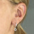 Silver Huggie Hoops with CZ Circle - H6196/S