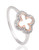 Clogau, ring, Silver, Rose Gold, White Topaz, Tudor Court - 3STDCR
