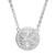 H6334/C, halo, sparkly, cubic zirconia, necklace, silver necklace, pendant