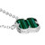 Silver Malachite Clover Necklace - H6401/G
