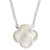 H6401/M, clover, pearl, mother of the bride, bridal, mother of pearl, necklace, silver necklace, pendant
