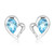 Unique and co, Sterling Silver, blue topaz, march birthstone, blue,  Earrings - ME-978BT