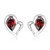 Unique and co, Sterling Silver, Garnet, january birthstone, red,  Earrings - ME-978GA