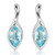 Unique and co, Sterling Silver, Blue Topaz, blue,  Earrings - ME-986BT