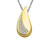 mk-1037GO, pendant, necklace, cubic zirconia, ladies, sparkly, Gold Plating