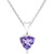 mk-980AM, pendant, necklace, Amethyst, ladies, trillion cut, triangle, sparkly, February birthstone
