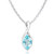 mk-986BT, pendant, necklace, Blue Topaz, ladies, marquise, sparkly, December birthstone