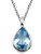 mk-976BT, pendant, necklace, Blue Topaz, ladies, tear drop, pear shaped, sparkly, December birthstone
