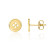 classic, stylish, 9ct yellow gold, button, stud earrings - 10-01-348