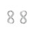 silver, earrings, studs, ladies earrings, gift, infinity, cubic zirconia, Harrisons jewellers, own line collection, 3517CZ027
