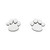 silver, earrings, studs, ladies earrings, gift, paw print, childrens jewellery, Harrisons jewellers, own line collection, 4857HP020