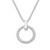 necklace, silver necklace, sterling silver, traditional jewellery, anniversary, gift, cubic zirconia, circle, 96820CZ