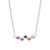 necklace, silver necklace, sterling silver, traditional jewellery, anniversary, gift, cubic zirconia, multicoloured, colourful, 9711MCZ