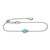 Kit Heath, sterling silver, bracelet, coast pebble, rhodium plated, blue opal, synthetic blue opal, 70190BSO