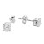 silver, post and butterfly, cubic zirconia, claw set, 5mm stud earrings, 5mm, H3439/C
