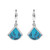 Drop earrings, turquoise, ladies, fan, December birthstone, Unique and Co - ME-885