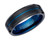 Unique and co, ring/band, tungsten carbide, blue and black IP Plating, 7mm wedding band - TUR-132-66 uk size W3/4