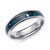 Unique and Co, wedding band / ring, sylish, Blue/Green/Black stone with Malachite inlay, tungsten carbide - TUR159-60