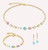 Cube Aura Pastel Gold Earrings - 2104/21-1576