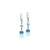 coeur de lion, earrings, silver, green, blue, aqua, anniversary, march, december, iconic, geocube, silver, stainless steel, gift, 2838/20-2007