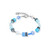 coeur de lion, bracelet, silver, green, blue, aqua, anniversary, march, december, iconic, geocube, silver, stainless steel, gift, 2838/30-2007
