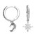 silver, silver hoops, huggie hoops, 11mm, hinged hoops, star and moon,  H3231/S