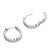 silver, silver hoops, huggie hoops, 13mm, hinged hoops, cubic zirconia, millgrain edge,  H3585/S
