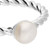 Silver Twisted Ring with Pearl- H4643/S*M