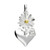 daisy, flower, heart,  pendant,  christmas, gift, pendant, sterling silver, H6142/S, pendant and chain, ladies jewellery