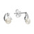 silver, post and butterfly, cubic zirconia, stud earrings,  earrings, H7214/S, everyday wear, freshwater pearl