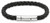 Unique and Co., Men's, Black, Leather, Stainless Steel Clasp, Bracelet - A40BL