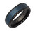 Unique & co., Men's, Tungsten, Black IP Plated, Brushed Blue Insert, wedding band, all occasion,  7mm Ring - TUR-73