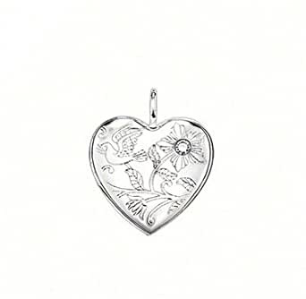 thomas sabo sweet diamond collection, flower engraved locket dove 