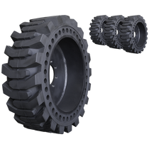 Set of 4 - 10x16.5 Prowler ProFlex Solid Tires and Wheels Set Set of 4 - 10x16.5 Prowler ProFlex Solid Tires and Wheels Set