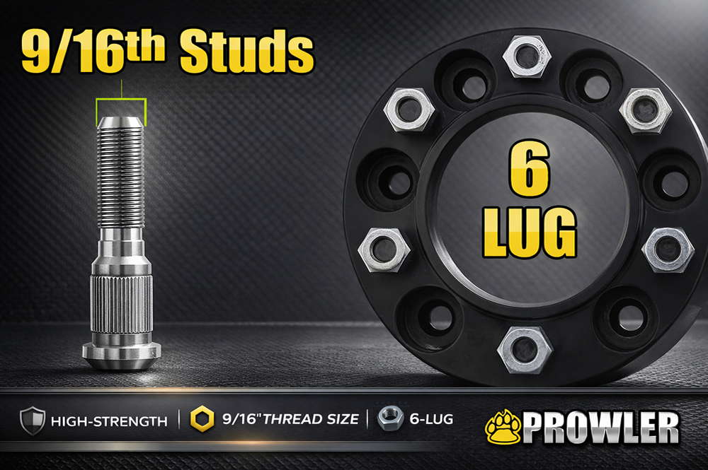 6 lug 1.5 inch skid steer wheel spacers 9/16h studs