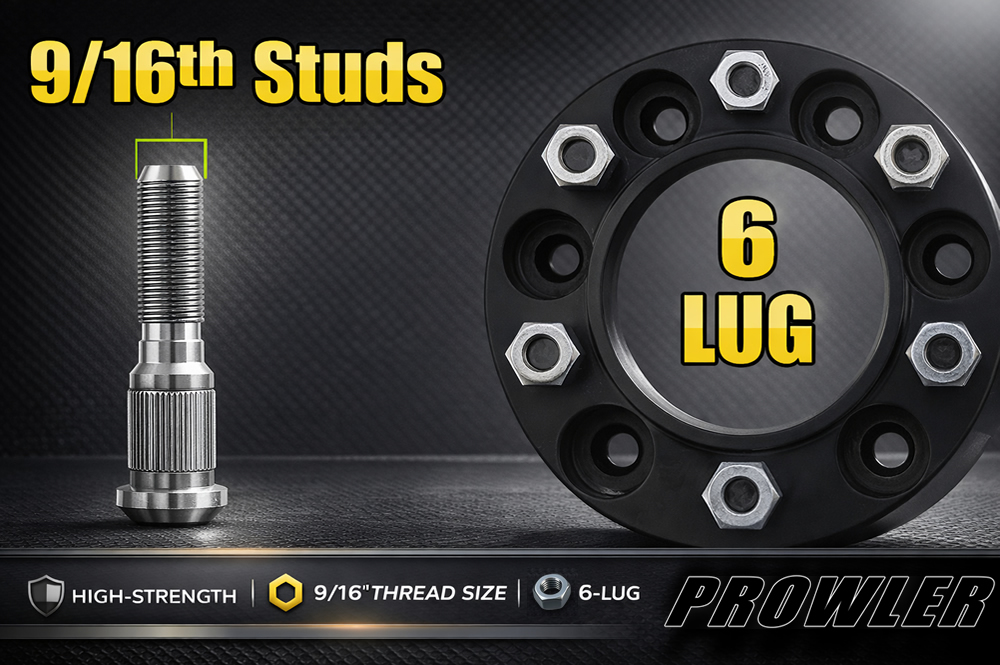 6 lug 1.5 inch skid steer wheel spacers 9/16h studs