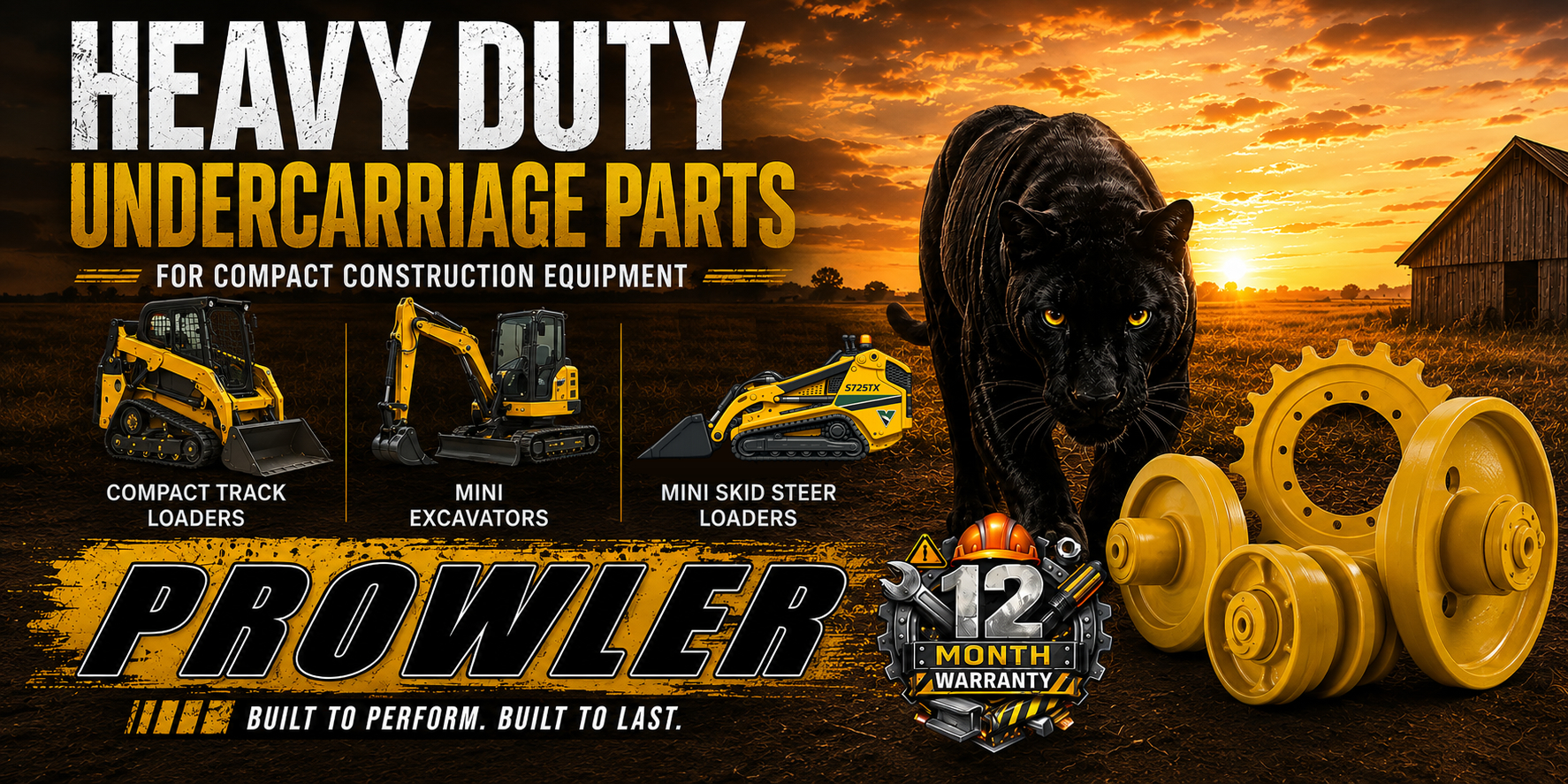 Undercarriage Parts, Drive Sprockets, Front and Rear Idlers, Upper, and Lower Rollers
