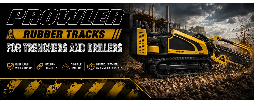 prowler trencher and driller rubber tracks