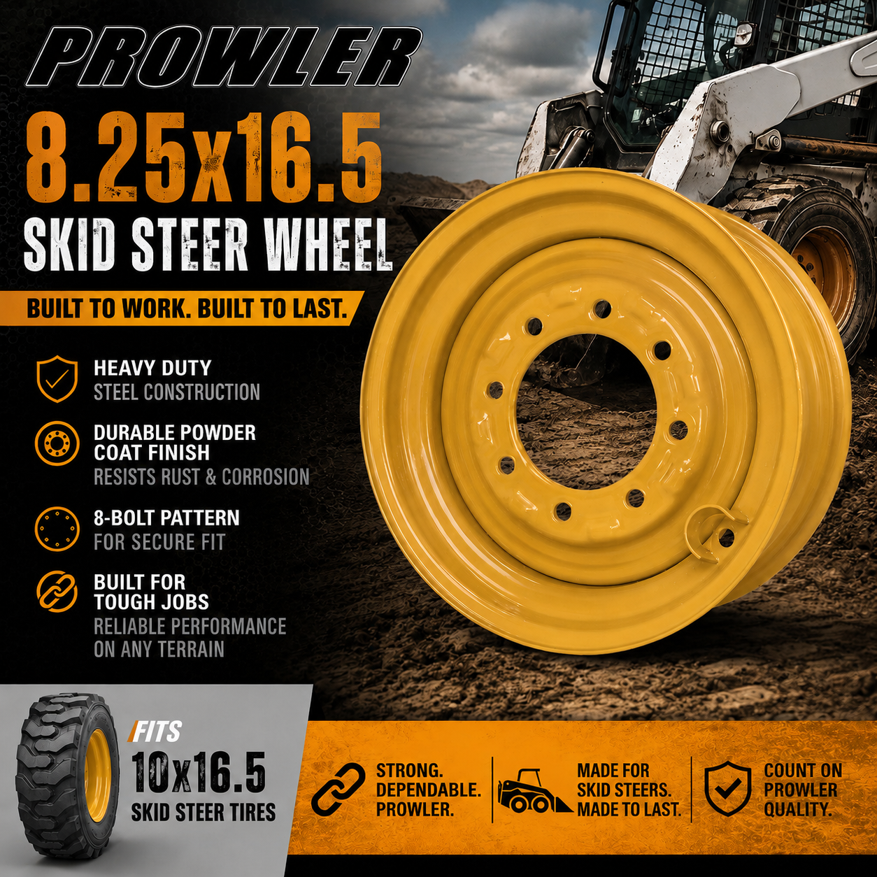 8.25x16.5 Wheels