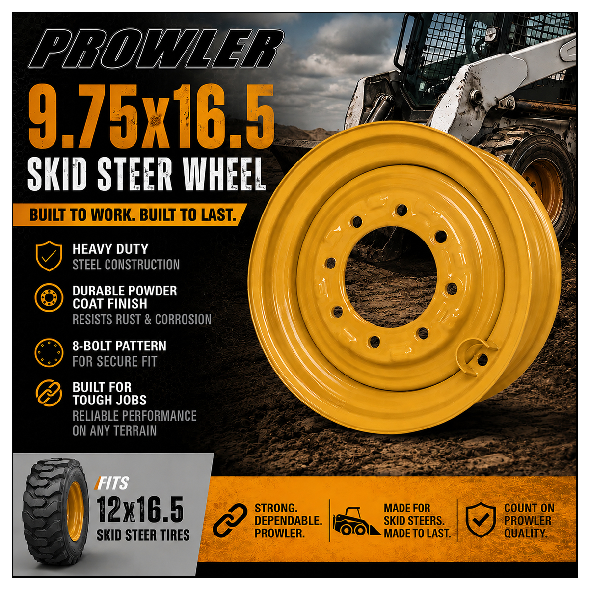 9.75x16.5 Wheels