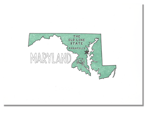 Maryland State Print: The Old Line State Maryland State Print: The Old Line State