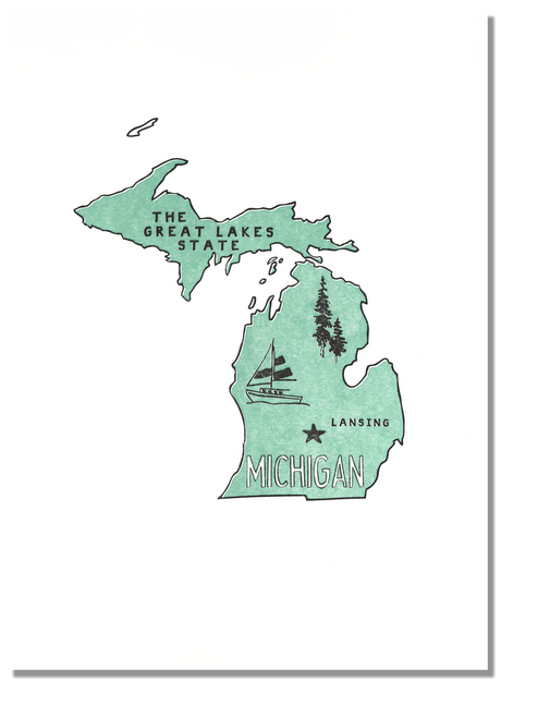 Michigan State Print: The Great Lake State